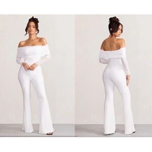 Elegant Off-Shoulder White Jumpsuit